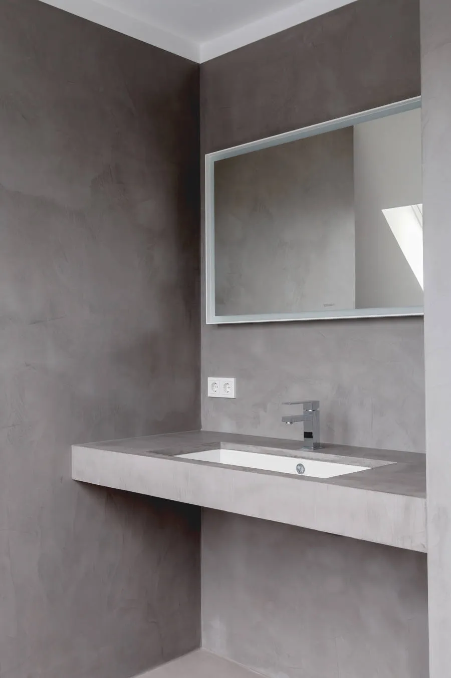 bathroom grey microcement washbasin bathroom grey microcement washbasin