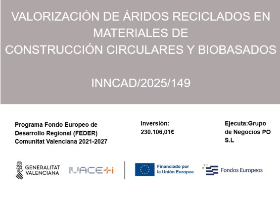 Image of the diploma of Topciment®’s BIOMAT project, funded by FEDER funds.