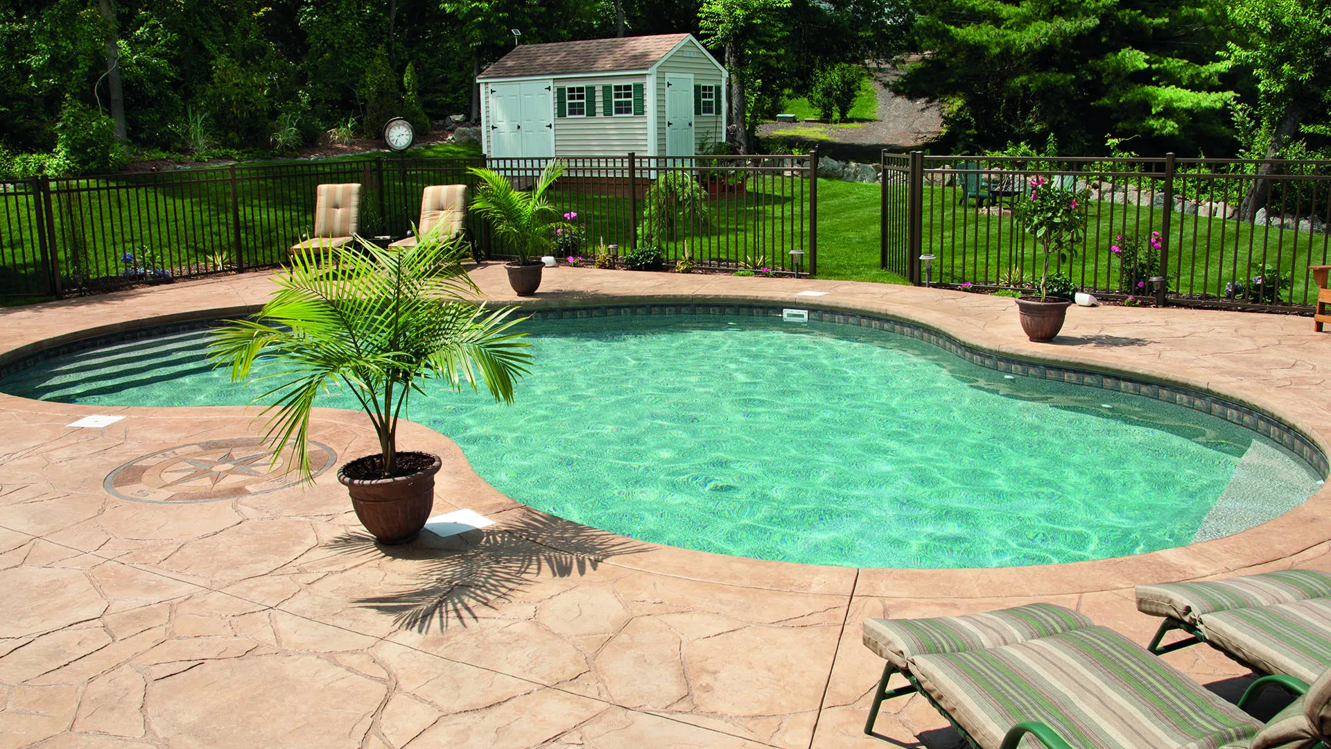 hormigón impreso piscina con molde rosa de los vientos hormigón impreso piscina con molde rosa de los vientos