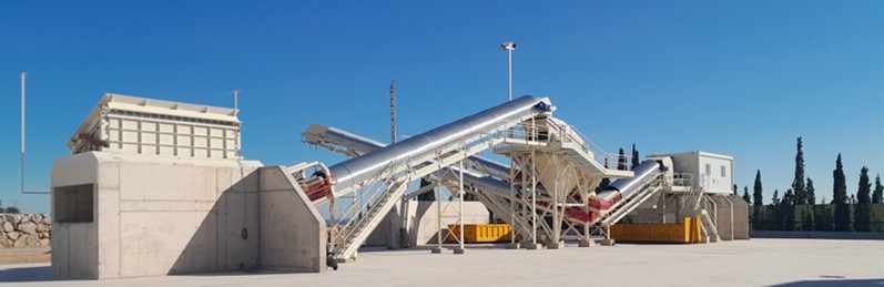 Image of Origen Materiales S.A.U.'s C&D waste recycling plant.