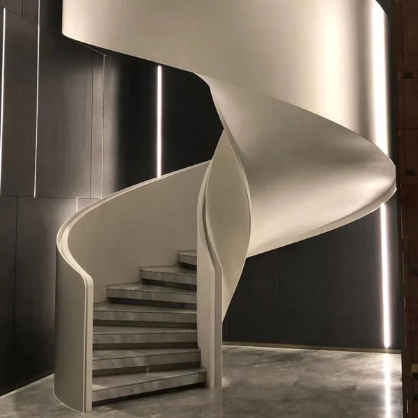 Modern grey microcement staircase wuhan